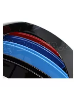 Καρδιές μάσκας για BMW E60 με διπλή γρίλια (2005-2010) - tri color - 2τμχ. 
