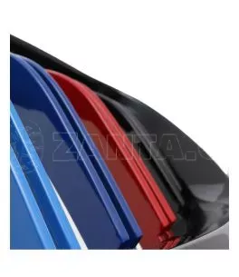 Καρδιές μάσκας για BMW F10 / F11  (2010+) με διπλή γρίλια - tri color - 2τμχ. 