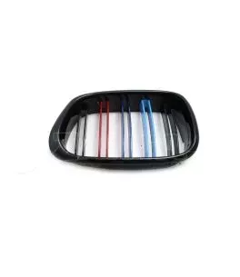Καρδιές μάσκας για BMW E39 (1995-2003) με διπλή γρίλια - tri color - 2τμχ. 