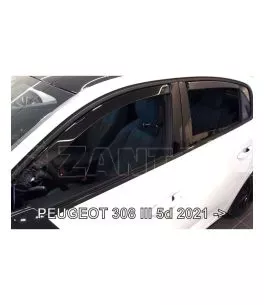 Ανεμοθραύστες για PEUGEOT 308 III 5D (2021+) 5 πορτο - 4τμχ. εμπρός και πίσω 
