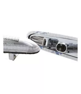 Led φλας φτερού για   BMW E46 (2001-2005) / E60 / E90 - χρωμίου με τρεχούμενο φλας - σετ 2τμχ. 