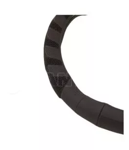 Δερμάτινο κάλυμμα τιμονιού 38 cm - Comfort - μαύρο χρώμα -1 τμχ. 