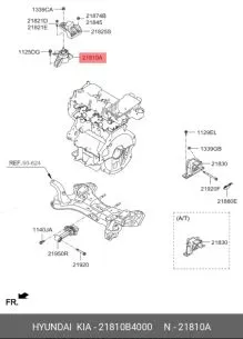 Βάση μηχανής από Hyundai i10 - 21810-B4000 