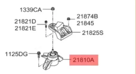 Βάση μηχανής από Hyundai i10 - 21810-B4000 