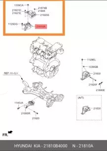 Βάση μηχανής από Hyundai i10 - 21810-B4000 