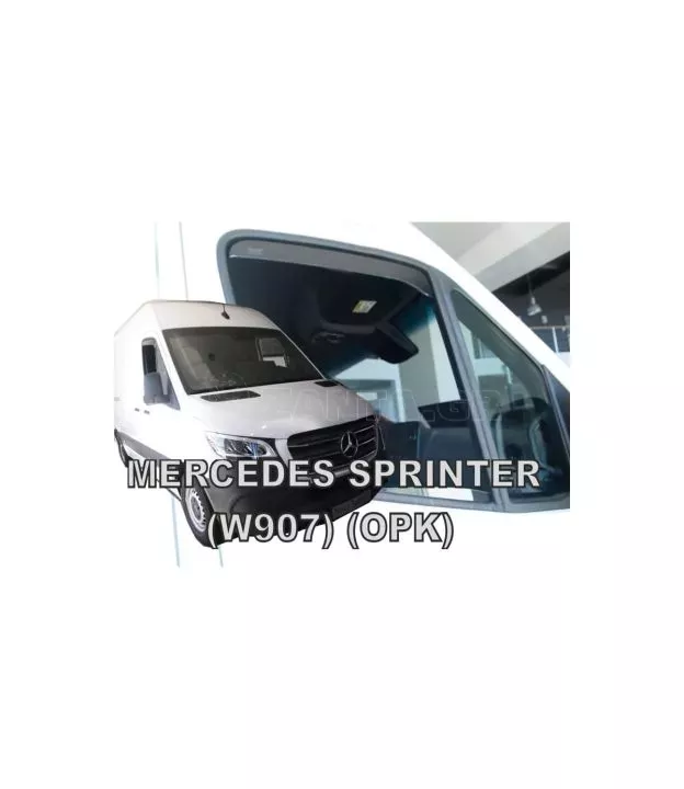 Ανεμοθραύστες για Mercedes Sprinter W907 2D (2018+) πάνω - 2 τμχ. εμπρός