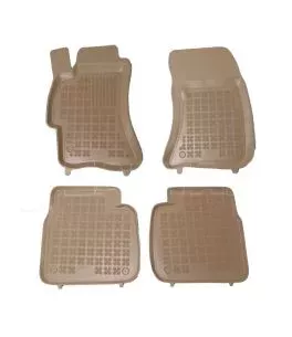Λαστιχένια πατάκια Rezaw Plast για Subaru Impreza (2007+)/ Forester (2008-2013) / Legacy (2004-2009) - τύπου σκαφάκι - μπεζ - 4τ 