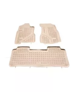 Λαστιχένια πατάκια Rezaw Plast για Honda CR -V (2002-2007) - τύπου σκαφάκι - μπεζ - 3τμχ. 