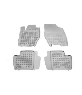 Λαστιχένια πατάκια Rezaw Plast για Citroen C4 (2004-2017) / Peugeot 307 - τύπου σκαφάκι - γκρι - 4τμχ. 