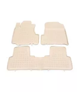 Λαστιχένια πατάκια Rezaw Plast για BMW X5 E53 (2000-2006) - τύπου σκαφάκι - μπεζ - 3τμχ. 