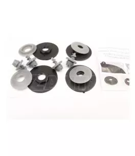 Λαστιχένια πατάκια Rezaw Plast για Opel Astra G / H (1998-2008) - τύπου σκαφάκι - γκρι - 4τμχ. 