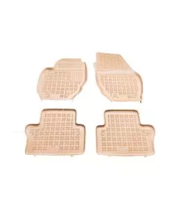 Λαστιχένια πατάκια Rezaw Plast για Volvo S80 / V70 / XC70 (2006+) - τύπου σκαφάκι - μπεζ - 4τμχ. 