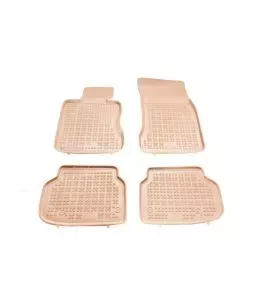 Λαστιχένια πατάκια Rezaw Plast για BMW σειρά 7 F01 (2007+) - τύπου σκαφάκι - μπεζ - 4τμχ. 