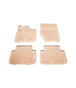 Λαστιχένια πατάκια Rezaw Plast για Audi Q7 (2006-2014) τύπου σκαφάκι - μπεζ - 4τμχ. 