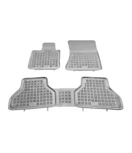 Λαστιχένια πατάκια Rezaw Plast για BMW X5 E70 / X6 (2007+) - τύπου σκαφάκι - γκρι - 3τμχ. 