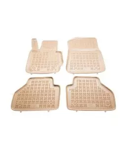 Λαστιχένια πατάκια Rezaw Plast για BMW X3 F25 (2010-2017) / X4 F26 (2014-2018) - τύπου σκαφάκι - μπεζ - 4τμχ. 