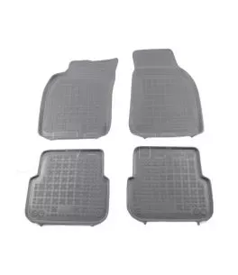 Λαστιχένια πατάκια Rezaw Plast για Audi A6 C6 (2004+) - τύπου σκαφάκι - γκρι - 4τμχ. 