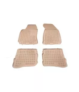 Λαστιχένια πατάκια Rezaw Plast για VW Passat B5 (1996-2005) - τύπου σκαφάκι - μπεζ - 4τμχ. 