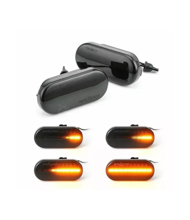 Led φλας φτερού για Honda Civic (1991-1996), Del Sol (92-97), CR-V (96-01) - φιμέ με τρεχούμενο φλας - σετ 2τμχ.
