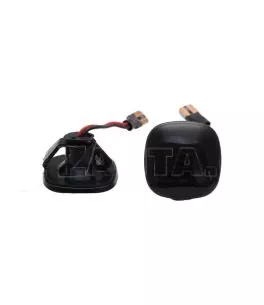 Led φλας φτερού για Audi A3 8L (1996-2001), A4 B5 (1995-2000) / Skoda Fabia 1 - φιμέ με τρεχούμενο φλας - σετ 2τμχ. 