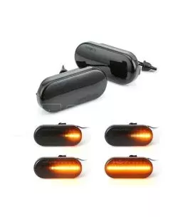 Led φλας φτερού για Opel Astra J,K (2009+), Insignia B (2017+), Grandland, Zafira C (2012+) - φιμέ με τρεχούμενο φλας - σετ 2τμχ 
