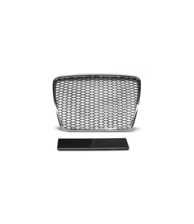 Μάσκα χωρίς σήμα για Audi A6 C6 (2008-2011) - RS Look με πλαίσιο χρωμίου
