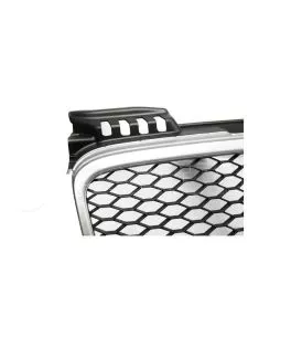 Μάσκα χωρίς σήμα για Audi  A4 B7 (2004-2008) - RS LOOK ασημένιο - ματ 
