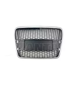 Μάσκα χωρίς σήμα για Audi A6 4F  (2004-2008) - με πλαίσιο χρωμίου  RS Look 