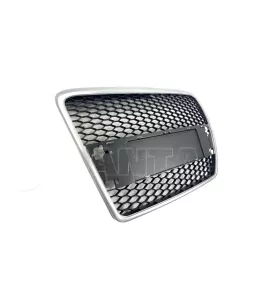 Μάσκα χωρίς σήμα για Audi A6 4F  (2004-2008) - με πλαίσιο χρωμίου  RS Look 