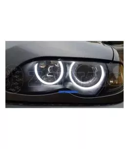 Δαχτυλίδια angel eyes για  BMW E46 coupe (1998-2003) / BMW E46 Sedan, Combi (1998-2005) - lightbar design - Λευκό χρώμα 