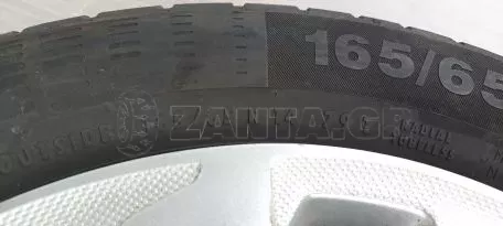 2 Ζάντες 14αρες με τάσια και λάστιχα 2016 165/65 R14 από Peugeot 108 
