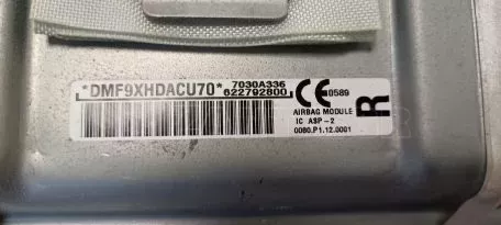Αερόσακος Οροφής Δεξιάς Πλευράς από Mitsubishi Space Star - 7030A336  622792800C M26C  UHD9XCKNAAY DMF9XHDACU70 
