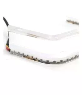 Δαχτυλίδια angel eyes για  BMW F30 - U-Design - με 2 χρώματα και λειτουργία φλας (λευκό και κίτρινο) 