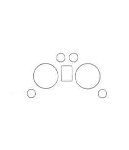 Δαχτυλίδια καντράν για  Audi A3 (1996-2003) / Audi A4 B5 (1995-2001) / A6 (1997-2004)  - χρωμίου 