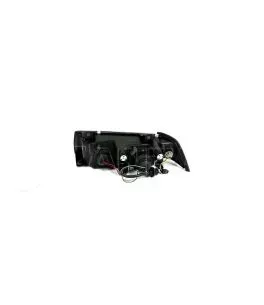 Φανάρια εμπρός angel eyes για BMW E36 (1991-1999) 4d sedan - black , με λάμπες (Η1) - σετ 2τμχ. 