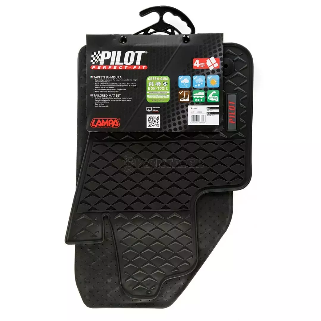 Lampa ΜΑΡΚΕ ΠΑΤΑΚΙΑ ΣΕ ΣΚΑΦΗ ΛΑΣΤΙΧΟ ΓΙΑ FIAT 500X 02/2015+ / JEEP RENEGADE 09/2014+ PILOT ECO GOMMA STYLE A (ΜΕ ΚΟΥΜΠΩΜΑΤΑ) LAMPA - 4 ΤΕΜ. L2630.1