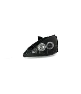 Φανάρια εμπρός angel eyes για Ford Focus (2001-2004) - μαύρα , με λάμπες (Η1) - σετ 2τμχ. 
