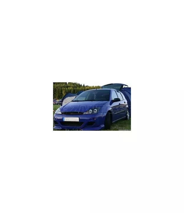 Φανάρια εμπρός angel eyes για Ford Focus (2001-2004) - μαύρα , με λάμπες (Η1) - σετ 2τμχ.