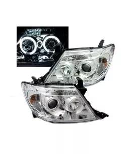 Φανάρια εμπρός angel eyes για Toyota Hilux (2005-2011) , με λάμπες (Η1) - σετ 2τμχ. 