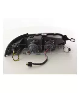 Φανάρια εμπρός angel eyes για Fiat Punto (1993-1999) - μαύρα , με λάμπες (Η1) - σετ 2τμχ. 