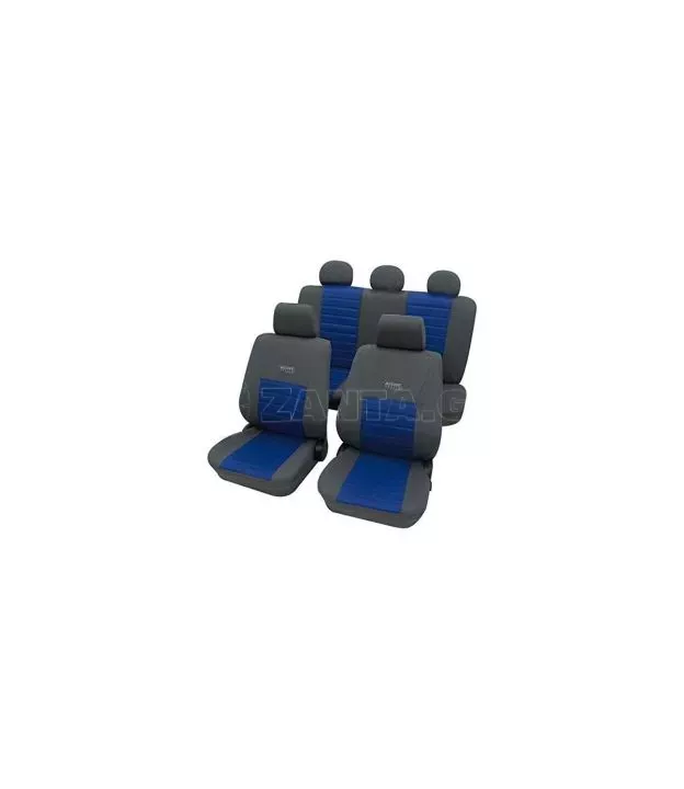 Κάλυμμα καθισμάτων Petex "Active Sports" - μπλε - γκρι - 11 τεμ. πολυεστέρα