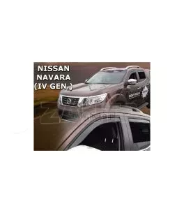 Ανεμοθραύστες για Nissan Navara (2014+) 4 πορτο - 4 τμχ. εμπρός και πίσω 