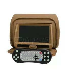 7'' DVD player στο προσκέφαλο με USB και ασύρματο χειριστήριο για videogames - μπεζ 