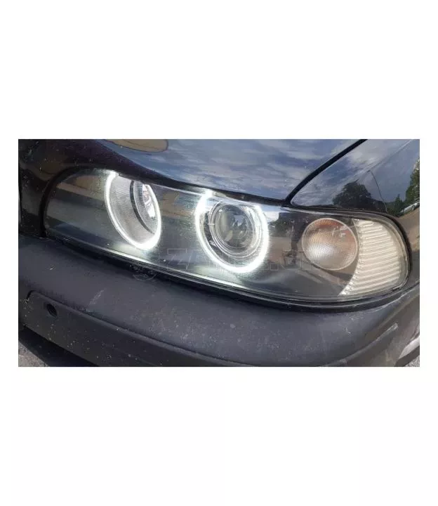 Δαχτυλίδια angel eyes για BMW E39 OEM με εργοστασιακά angel eyes - με 66 led
