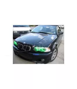 RGB δαχτυλίδια angel eyes led για BMW E46 coupe (2003+) - με εναλλαγή χρωμάτων 