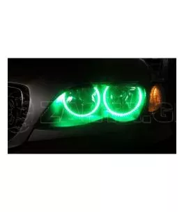 RGB δαχτυλίδια angel eyes led για BMW E46 coupe (2003+) - με εναλλαγή χρωμάτων 