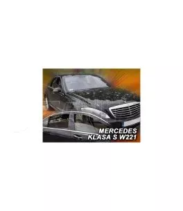 Ανεμοθραύστες για Mercedes S-Class W221  (2005-2013) sedan (κοντό) - 4 τμχ. εμπρός και πίσω 