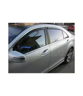 Ανεμοθραύστες για Mercedes S-Class W221  (2007-2013) sedan (μακρύ) - 4 τμχ. εμπρός και πίσω 