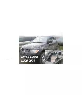 Ανεμοθραύστες για Mitsubishi  L-200  (2006-2016)  Double Cab 4 πορτο  - 4 τμχ. εμπρός και πίσω 