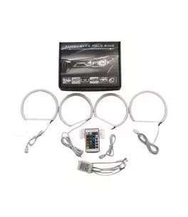 RGB δαχτυλίδια angel eyes led για BMW E46 coupe (1998-2003) / BMW E46 Sedan, Combi (1998-2005) - με τηλεχειρισμό για αλλαγή χρωμ 